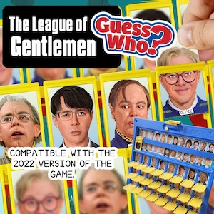 Die Liga der Gentlemen Gues Who? 2022 Brettspiel Einsätze - Deck Heads