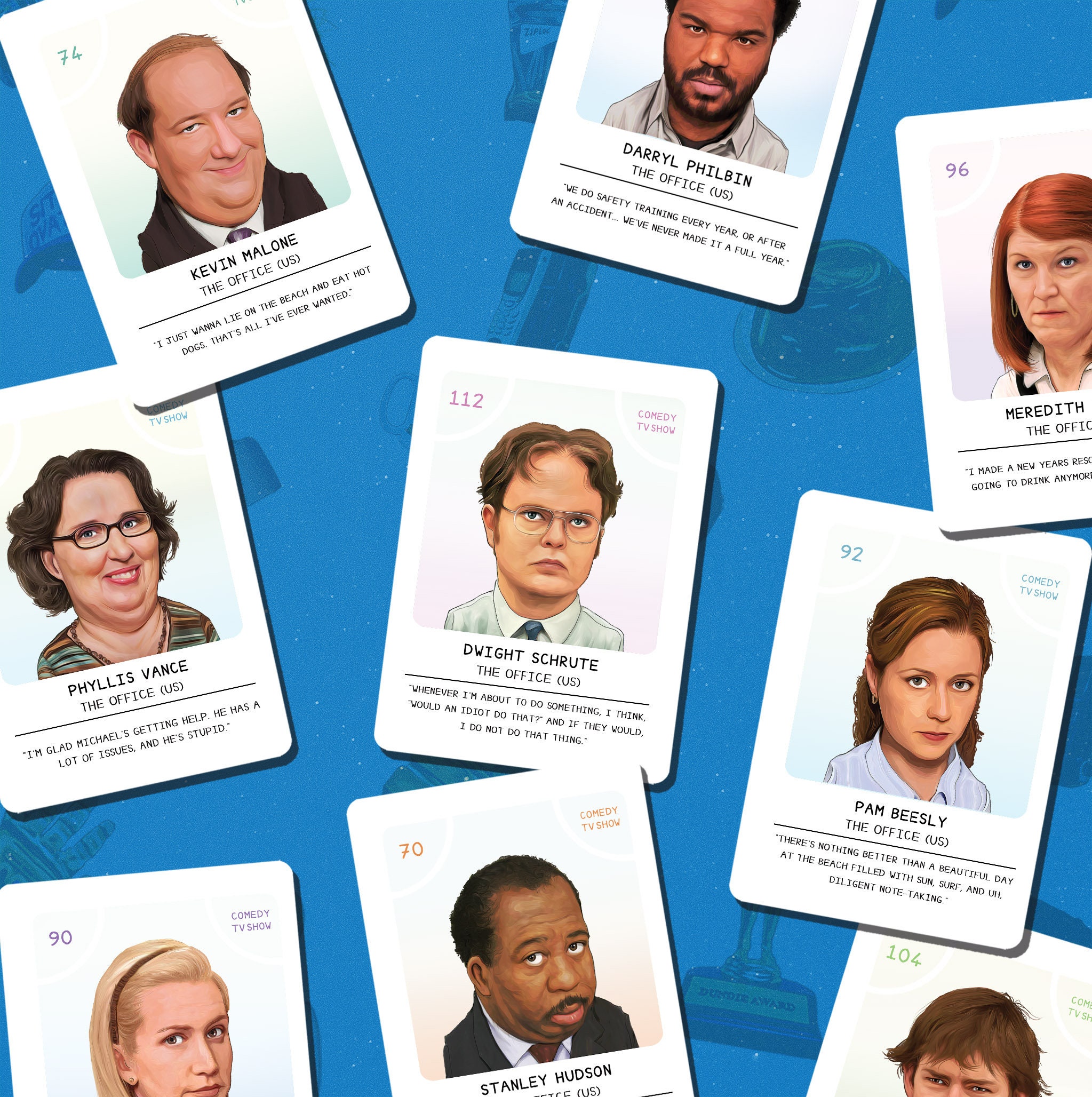 The Office US Trivia Card Game Deck Heads Etsy