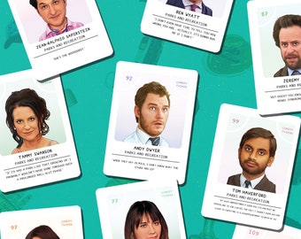 Packs d&#39;extension du jeu de cartes Parks & Recreation Trivia - Jeu de cartes Deck Heads