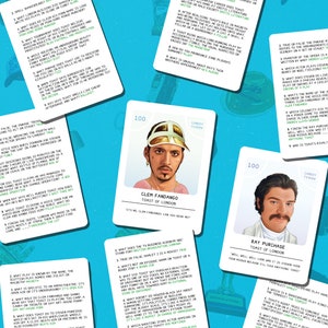Toast of London Trivia Card Game Expansion Packs - Jeu de cartes Deck Heads