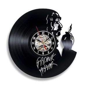 Frank Zappa Vinyl Record Clock Unique Music Art Vintage Decor for Wall Christmas Gift for Music Lover