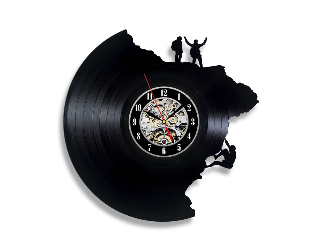 Climbing Vinyl Record Clock Modern Wall Art Original Home Decor for ...