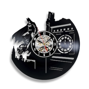 Arkham Knight Vinyl Record Wall Clock Comic Book Superhero Modern Home Art Decor Halloween Gift for Men