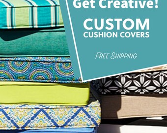 Custom Size Cover / Zippered Cover / Outdoor  Cover / Indoor Cover / Replacement Cover / Weather Cover / Pet Bed Cover / RV / Marine