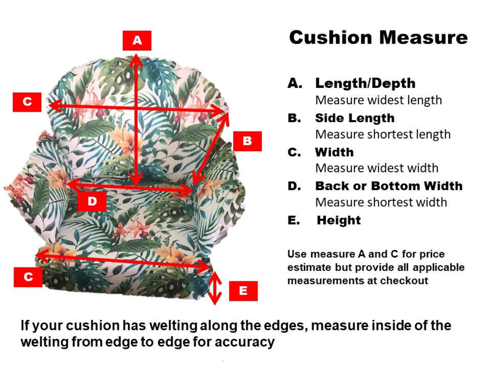 Custom Size Cushion Cover / Zippered Cushion Cover / Outdoor Etsy