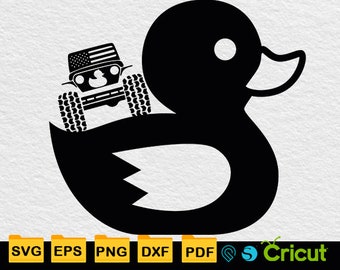 Duck Offroad Svg, Duck Duck Wave Cut Files, 4x4 Life Svg, Svg files for Cricut, Silhouette, Instant Download