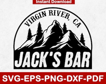 Virgin River Jack's Bar SVG PNG, Compass Design Cut File, Tshirt, Mug, Sticker etc. Cricut Files, Iron on Transfer, Instant Download