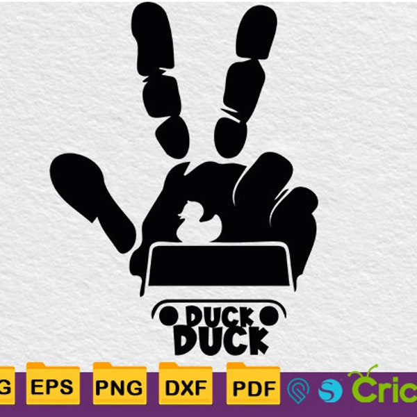 Peace Hand Duck Duck Wave Offroad SVG PNG, 4x4 Svg, Peace Svg for Cricut Files, Vinyl, Iron on Transfer, Instant Download Eps, Dxf, Pdf, Png