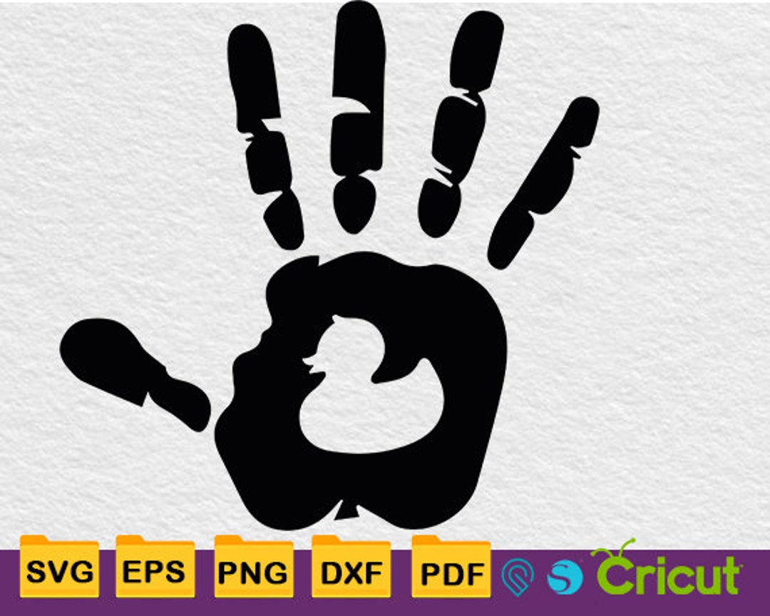 Duck Duck Wave Hand Print SVG PNG, Cricut Files for Svg, Vinyl, Decal ...