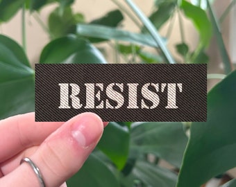 Resist - Iron On Punk Protest Patch