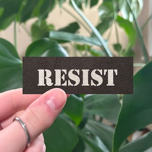 Resist - Iron On Punk Protest Patch