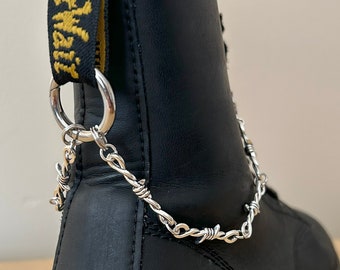 Barbed Wire Grunge Punk Chain Boot Charms Doc Marten