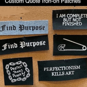 Custom Quote Iron-on Patch