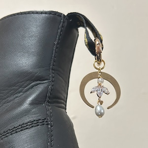 Golden Crystal Pearl Boot Charms Doc Marten