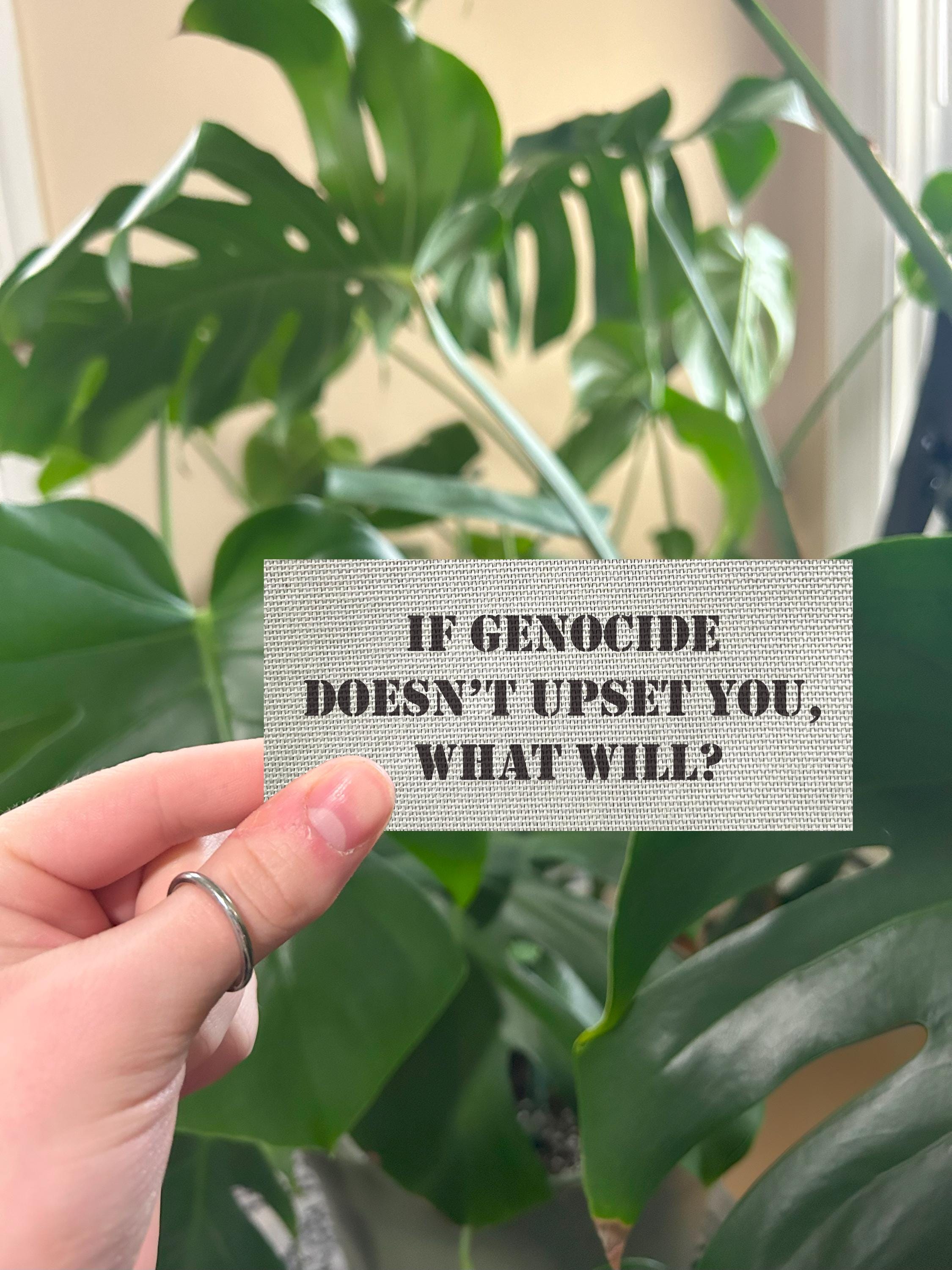 Genocide Patch Genocide Patch - Activism Screenprinted Art - Etsy