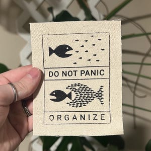 Do not Panic, Organize - Iron On Political Activism Protest Punk Patch