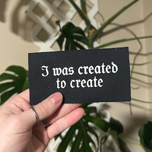 Created to Create - Iron On Political Activism Protest Punk Patch