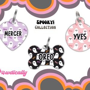 Dog Name Tag Double Sided Dog Tag Custom Dog Tag Personalized Pet Tag Cat Tag Halloween Dog Tag Dog Id Tag Dog Tag for Dog Collar Gift