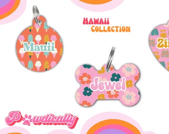 Pet ID Tag Dog Tag Custom Dog Tag Personalized Dog Tag Cat Tag Cute Dog Tag Pink Dog Tag Custom Gift Idea for Dog Puppy Name Tag for Collar