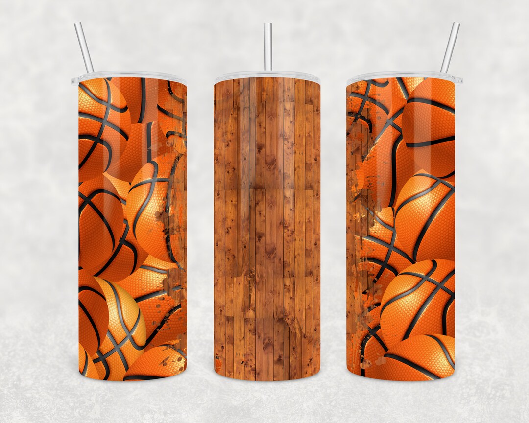 20 Oz Skinny Tumbler Wrap Basketball Design Sublimation Etsy