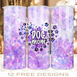 20 oz Skinny Dog Mom Tumbler Wrap Design Sublimation PNG Digital Download