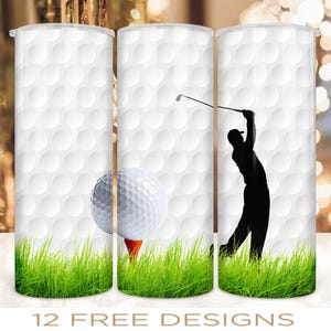 20 oz Skinny Tumbler Wrap Golf Sport Design Sublimation PNG Digital Download