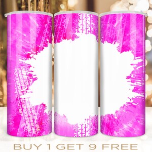 20 oz Skinny Tumbler Wrap Off Road Pink Design Sublimation Straight and Warped Seamless Design PNG Digital Download