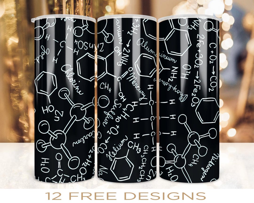20 Oz Skinny Tumbler Wrap Teacher Formula Design Sublimation Seamless ...