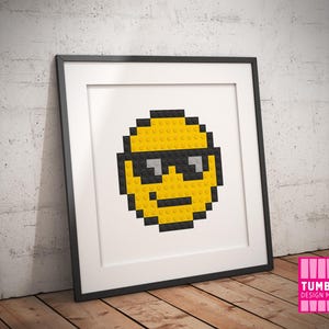 Moderne Wand Kunst Ästhetisches Poster Druckbare Emoji Quadrat Design Digital Download