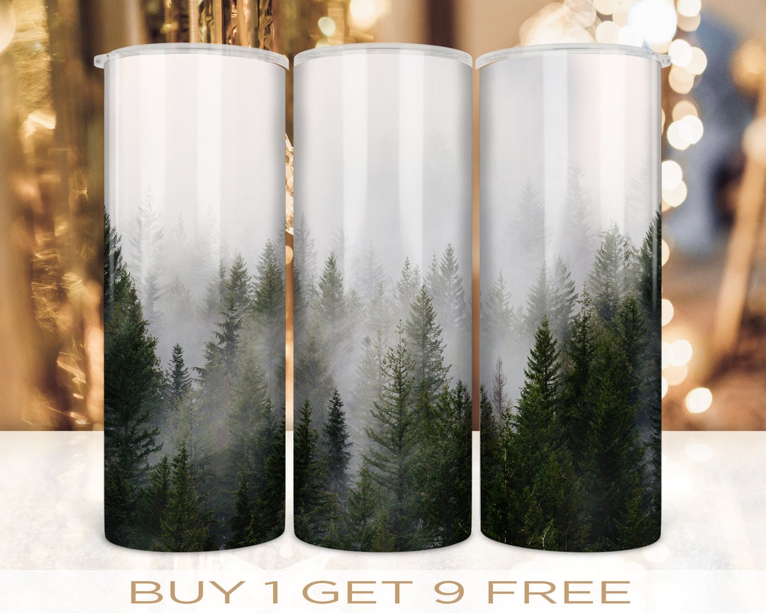 Tumbler Wrap 20 Oz Skinny Forest Landscape Design Sublimation Tumbler ...