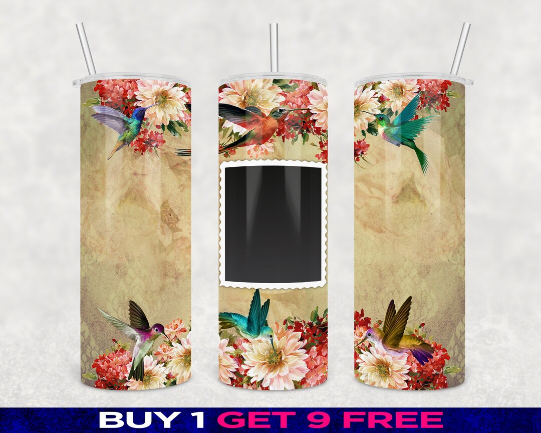 20 Oz Skinny Photo Frame Custom Tumbler Wrap Vintage Etsy