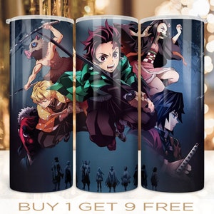20 oz Skinny Tumbler Wrap Anime Design Sublimazione Tumbler Seamless Design Download digitale