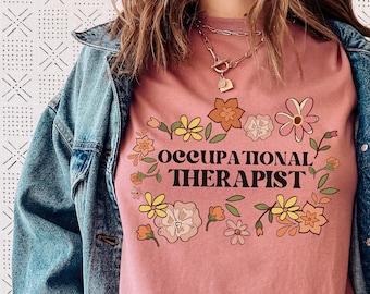 Chemise d’ergothérapie, chemise de thérapeute, cadeau d’ergothérapie pédiatrique, tee d’ergothérapie, chemise cota, cadeau d’étudiant OT Graduation OT Tshirt