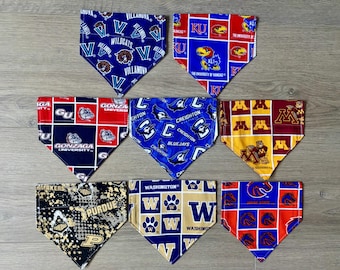 Bandana para perros de equipos universitarios de la NCAA (para sobre el collar)