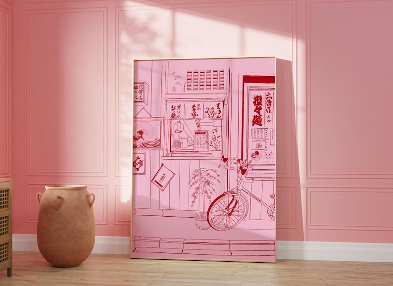 Kyoto Art Printable, Japanese Art, Japanese Home Decor, Foodie Digital