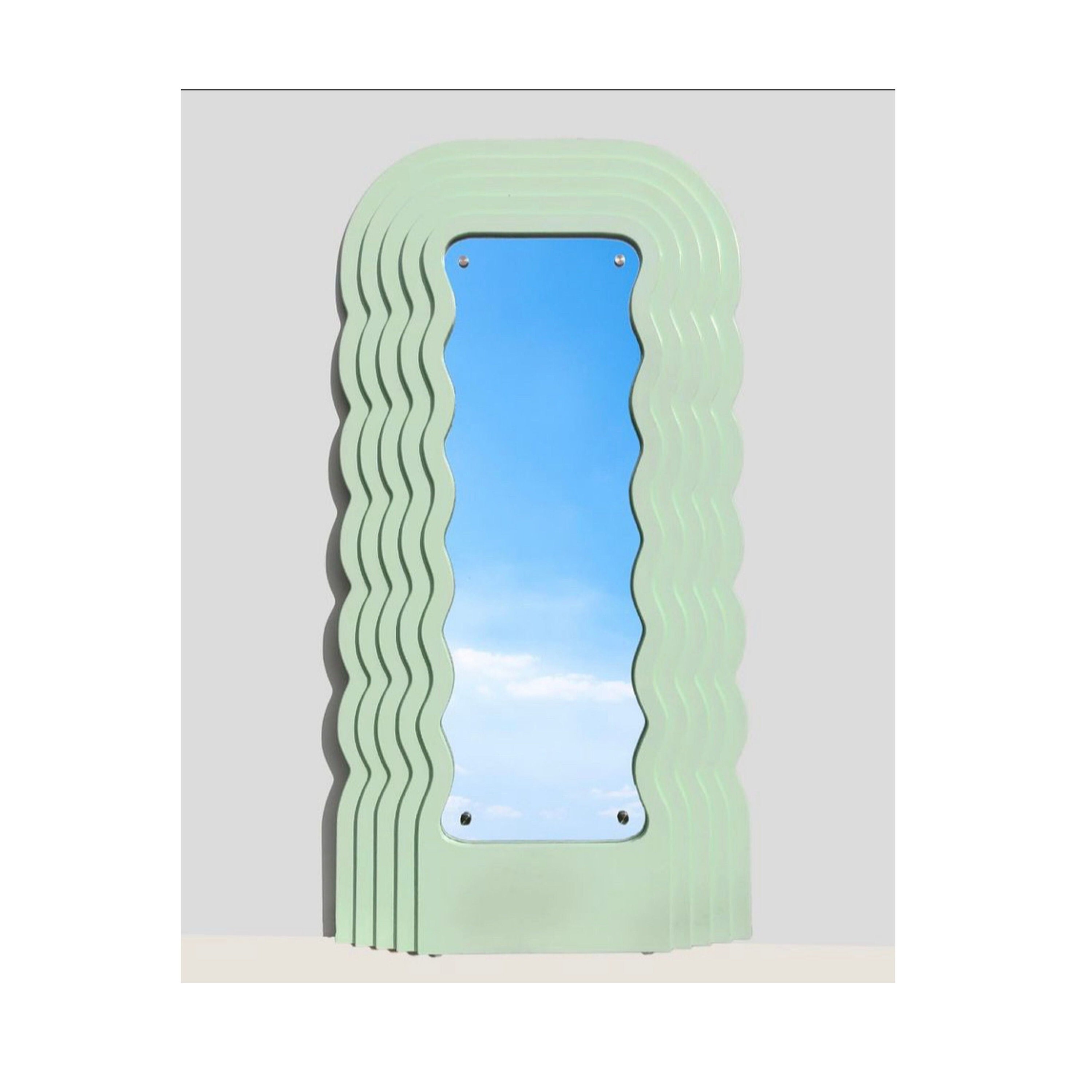 Full Length Mirror Wavy Wall Mirror Wavy Mirror Full Etsy