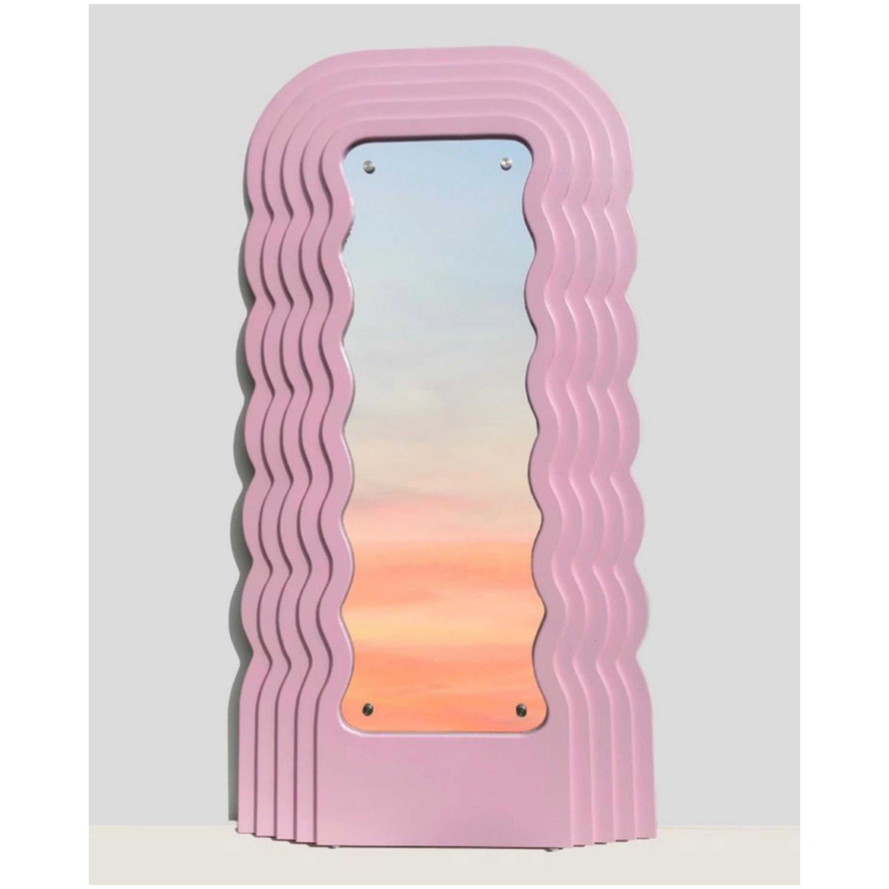 Full Length Mirror Wavy Wall Mirror Wavy Mirror Full Etsy