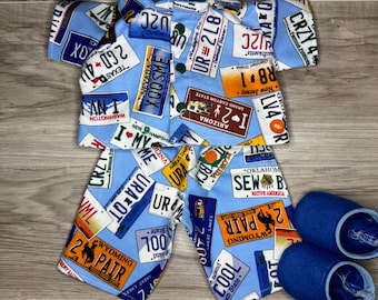 16” Cabbage Patch Kids Doll License Plates Travel Flannel Pjs Clothes Slippers