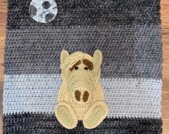 17” Crochet Cabbage Patch Doll Alf Alien space planet blanket
