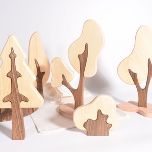 Wooden Toy Tree Set, Children&#39;s Birthday Gift, Montessori Toy, Wooden Intelligence Game, Intelligence Development Game