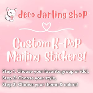 Stickers de publipostage K-Pop personnalisés - Tous les groupes ou toutes les idoles | Stickers vinyles personnalisés