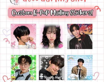 Pegatinas de K-Pop personalizadas para correo / Pegatinas de vinilo de cualquier grupo o ídolo para cartas, paquetes y agendas