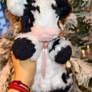 Amigurumi pelucheux vache