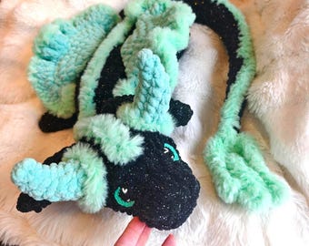 90cm Amigurumi Dragon Large Crochet Laying Dragon Plush