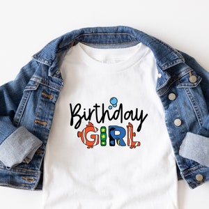 Finding Nemo Birthday Shirt, Girls Birthday Shirt, Family Tee, Baby&#39;s Birthday Shirt, Birthday Party Shirt, Finding Nemo Shirt,Gift For Kids