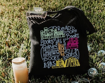 Read More Books Tote Bag: 100% Cotton Book Lover Gift