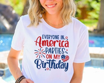 4th Of July Birthday Tee: Patriotic Party Shirt