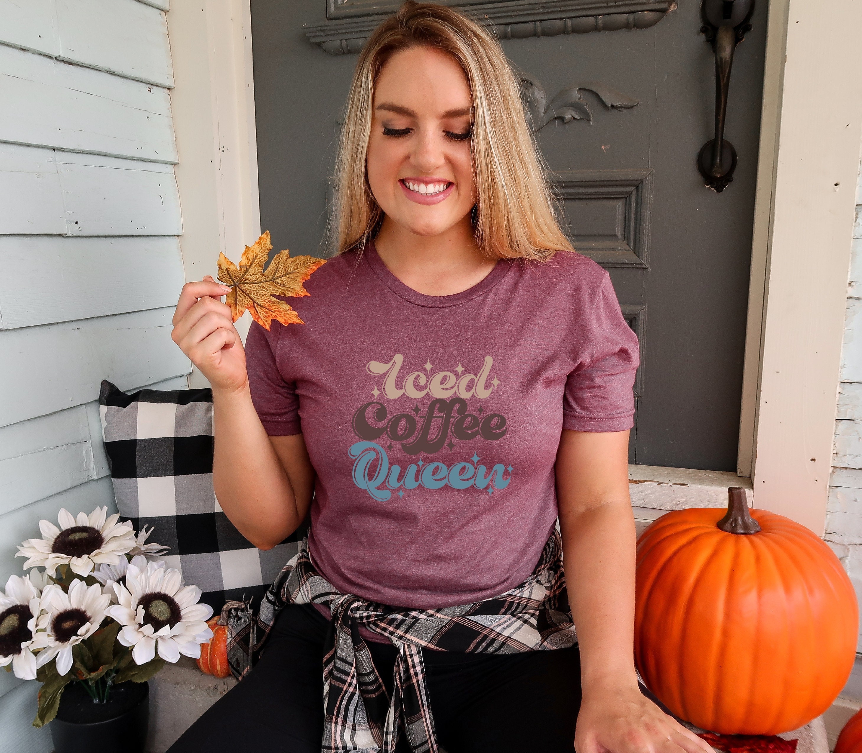 Iced Coffee Queen Shirt Gift Ideas for Coffee Lovers Coffee Etsy