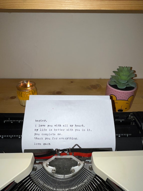 Personalised Typewritten Messages Letters/ Quotes/ Posters. Etsy