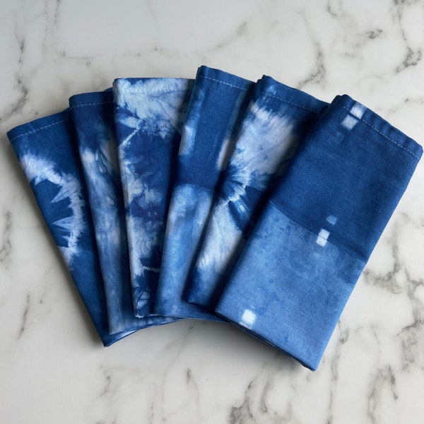Indigo Napkins Etsy